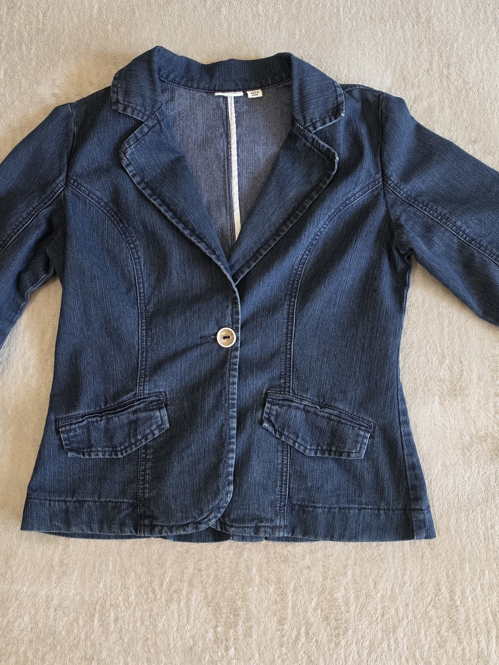 Cato Dark Blue Denim Blazer Jacket